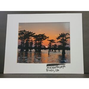 Sunset in Atchafalaya Basin, Louisiana Photographic Print Signed Ben Pierce 2018
